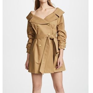Alice + Olivia off shoulder trench coat